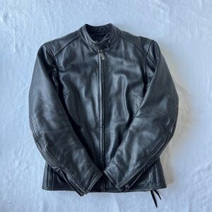 Street and Steel Women’s Distressed Black Moto Leather Jacket - Size XS